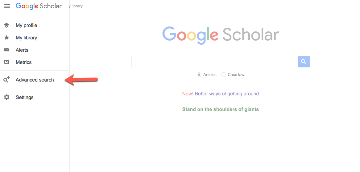 Google Scholar Advanced Search