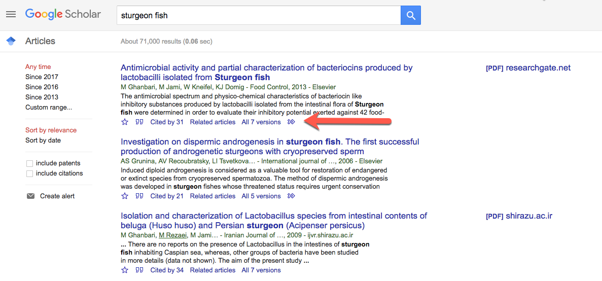 Google Scholar Search Results