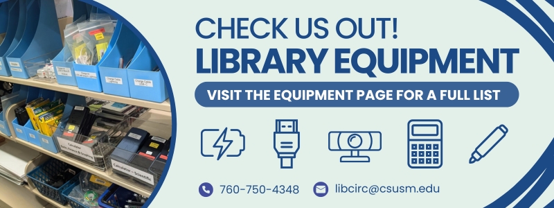 Image for the Spotlight on Discover Library Equipment Available for Checkout