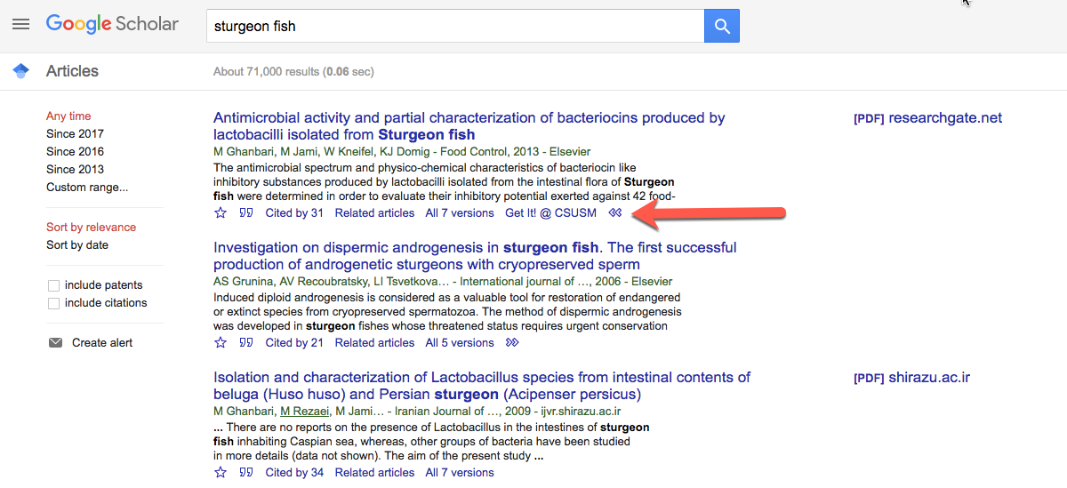 Google Scholar Get It Button